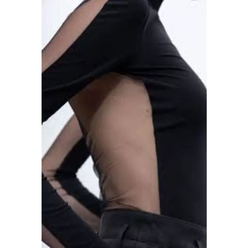 John + Jenn Women's Sheer Back Summer Sweater Charcoal Medium MSRP $129